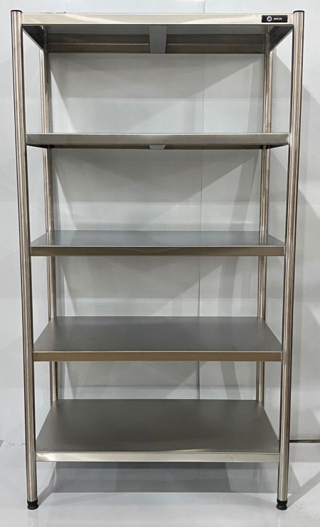 ESTANTE 5 PLANOS LISOS EM AÇO INOX